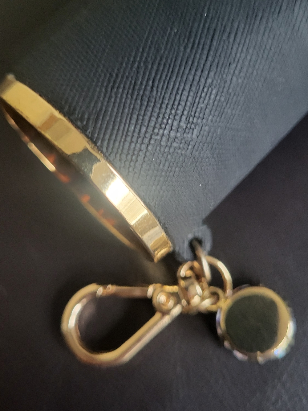 Bath & Body Works Black Hand Sanitizer Spray Holder with Charm - Picture 5 of 7